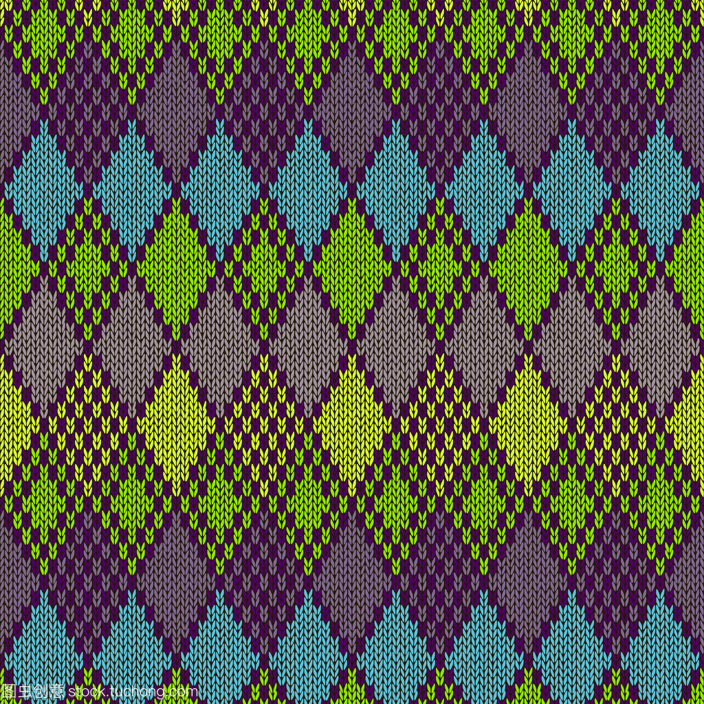 民族風(fēng)格無縫針織的圖案